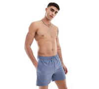 ONLY & SONS - Pantaloncini da bagno in seersucker blu XS