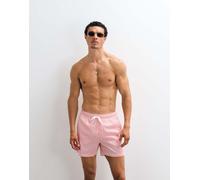 ONLY & SONS - Pantaloncini da bagno in seersucker color corallo a righe-Rosa S