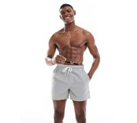 ONLY & SONS - Pantaloncini da bagno in seersucker kaki scuro a righe-Verde XXS