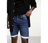 Only & Sons - Pantaloncini di jeans lavaggio scuro-Blu S