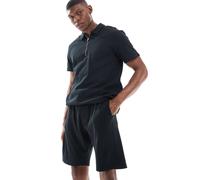 ONLY & SONS - Pantaloncini neri testurizzati in coordinato-Nero XXS