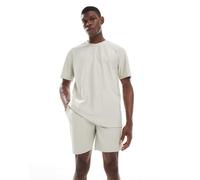 ONLY & SONS - Pantaloncini plissé beige in coordinato-Bianco 2XL