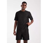 ONLY & SONS - Pantaloncini plissé neri in coordinato-Nero S