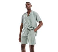 ONLY & SONS - Pantaloncini plissé verde salvia in coordinato L