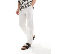 ONLY & SONS - Pantaloni ampi bianchi in misto lino-Bianco M