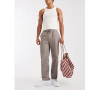 ONLY & SONS - Pantaloni ampi in misto lino grigi-Grigio XS
