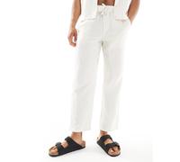 ONLY & SONS - Pantaloni ampi testurizzati crema in coordinato-Neutro S