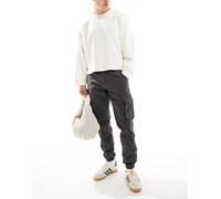 Only & Sons - Pantaloni cargo affusolati grigi con fondo elasticizzato-Grigio W38 L32
