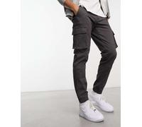 Only & Sons - Pantaloni cargo affusolati grigi con fondo elasticizzato-Grigio W81 L76cm