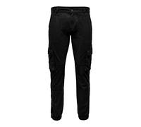 Only & Sons Pantaloni Cargo Male ONSCAM ringiovaniti Pantaloni Cargo, Nero, 38W x 34L
