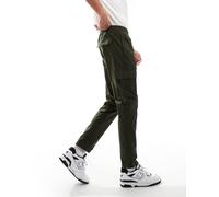 ONLY & SONS - Pantaloni cargo tecnici affusolati kaki-Verde M