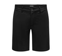 ONLY & SONS Pantaloncini da Uomo Chino ONSMARK a Vita Media, Taglio Normale, Nero, XL