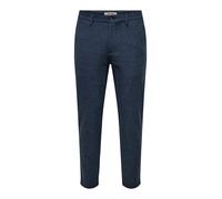ONLY & SONS Onsmark 0353 - Pantaloni Slim Brushed Pique, Blu Notte, 32W x 32L