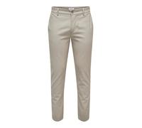 Only & Sons Pantaloni chino 'ONSMark Pete' greige Uomo - Abbigliamento - Occasioni - Matrimonio - Per gli invitati al matrimonio - Pantaloni - Pantaloni chino Only & Sons 28