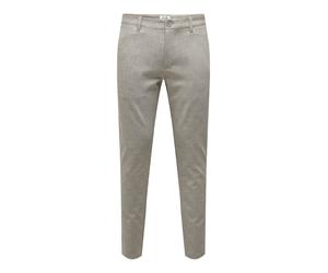 Only & Sons Pantaloni chino 'ONSMark' pietra / offwhite Uomo Only & Sons 34x30