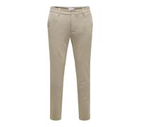 Only & Sons Pantaloni Chino Uomo Slim Fit Pantaloni Chino Eleganti Stretch, Colore:Bruno, Taglia Pantalone:31W / 30L, Lunghezza della Gamba:L30