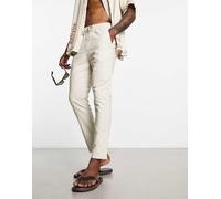 ONLY & SONS - Pantaloni corti in misto lino beige-Neutro 2XL