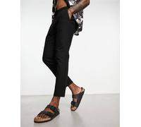 ONLY & SONS - Pantaloni corti in misto lino neri-Nero M