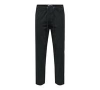 Only & Sons - Pantaloni affusolati neri a coste-Nero S