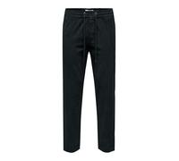 Only & Sons - Pantaloni affusolati neri a coste-Nero S