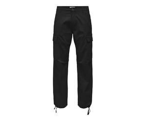 ONLY & SONS Pantaloni da Uomo ONSRAY Taglio Ampio, Nero, 36W x 32L