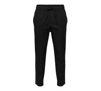 ONLY & SONS Onslinus Crop 0007 COT Lin Pnt Noos Pantaloni, Nero, XL Uomo