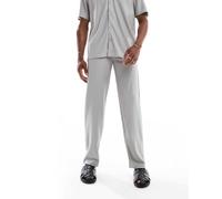 ONLY & SONS - Pantaloni plissé larghi grigi in coordinato-Grigio M