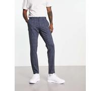 Only & Sons - Pantaloni slim in jersey blu navy a quadri W79 L81cm