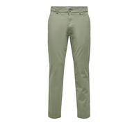 ONLY&SONS Pantaloni Uomo Chino Essenziale Zip Tasche Posteriori Passanti per Cin
