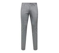 Only & Sons Pantaloni chino Mark slim-fit check grigio sfumato 32x34