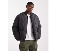 ONLY & SONS - Piumino oversize grigio antracite con tasche nascoste-Nero 2XL