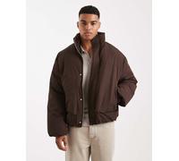 ONLY & SONS - Piumino oversize marrone in tessuto ripstop 2XL