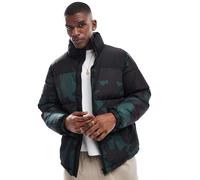 ONLY & SONS - Piumino squadrato oversize nero con stampa astratta-Verde 2XL