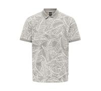 Only & Sons Polo da Uomo a Maniche Corte con Colletto Button-Down in Cotone - Maglia Casual, Colore:Grigio, Size:L