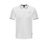 ONLY & SONS Polo da Uomo ONSFLETCHER - Regular Fit XS S M L XL XXL, Strisce a Contrasto Nero e Bianco Brillante, M