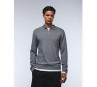 ONLY & SONS - Polo in maglia morbida grigio medio con zip corta S