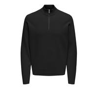 ONLY & SONS Onscooper Reg 12 Half Zip High Neck Knit Maglione Lavorato a Maglia, Nero, L Uomo