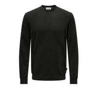 ONLY & SONS Onsloui Reg 12 Mel Crew Knit Noos, Nero, XS Uomo