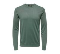 ONLY & SONS - Maglione regular fit girocollo blu ottanio-Verde XS