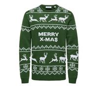 ONLY & SONS - Maglieria Stampata a Maniche Lunghe con Scollo Rotondo - - Knitwear - Uomo - Verde - M