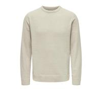 Only & Sons Pullover Uomo Girocollo Maglia soffice Comoda Regular Fit, Colore:Beige-2, Dimensione Maglia:M