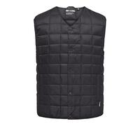 ONLY & SONS Quilted Snap Vest Onsgavin Life Light-Gilet Trapuntato, Nero, M Uomo