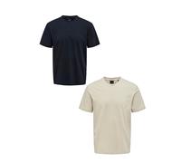 ONLY & SONS Set di 2 T-shirt da uomo Girocollo a maniche corte comodo top estivo