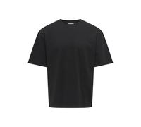 ONLY & SONS - T-shirt nera in airtex vestibilità comoda-Nero M