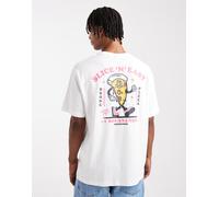 ONLY & SONS - T-shirt comoda bianca con stampa "Slice n Easy" sul retro-Bianco M