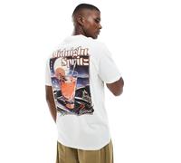 ONLY & SONS - T-shirt comoda bianca con stampa "Spritz" sul retro-Bianco L