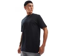 T-shirt ampia girocollo Nero S Tinta unita