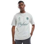 ONLY & SONS - T-shirt da calcio comoda grigia con stampa Profound-Grigio S