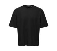 ONLY & SONS - T-shirt girocollo a maniche corte in cotone - - Tops - Uomo - Nero - L