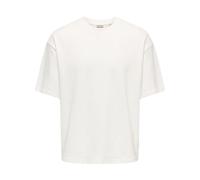 ONLY & SONS - T-shirt girocollo manica corta in cotone - - Tops - Uomo - Bianco - M
